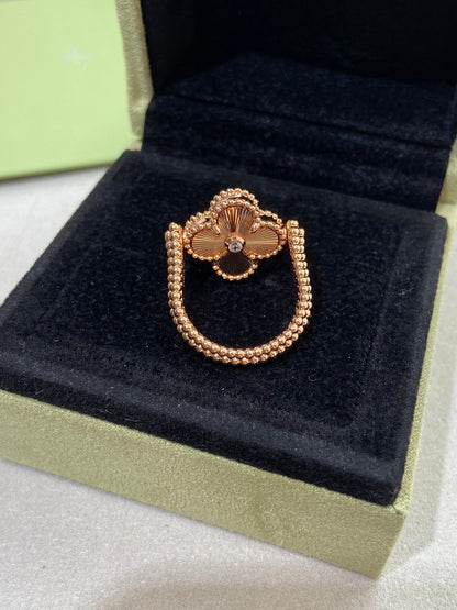 [ELAN LUXE]CLOVER RIVERSIBLE ROSE GOLD RING