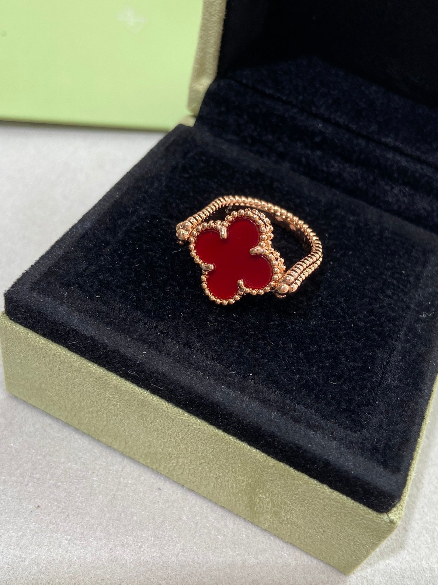 [ELAN LUXE]CLOVER RIVERSIBLE ROSE GOLD RING