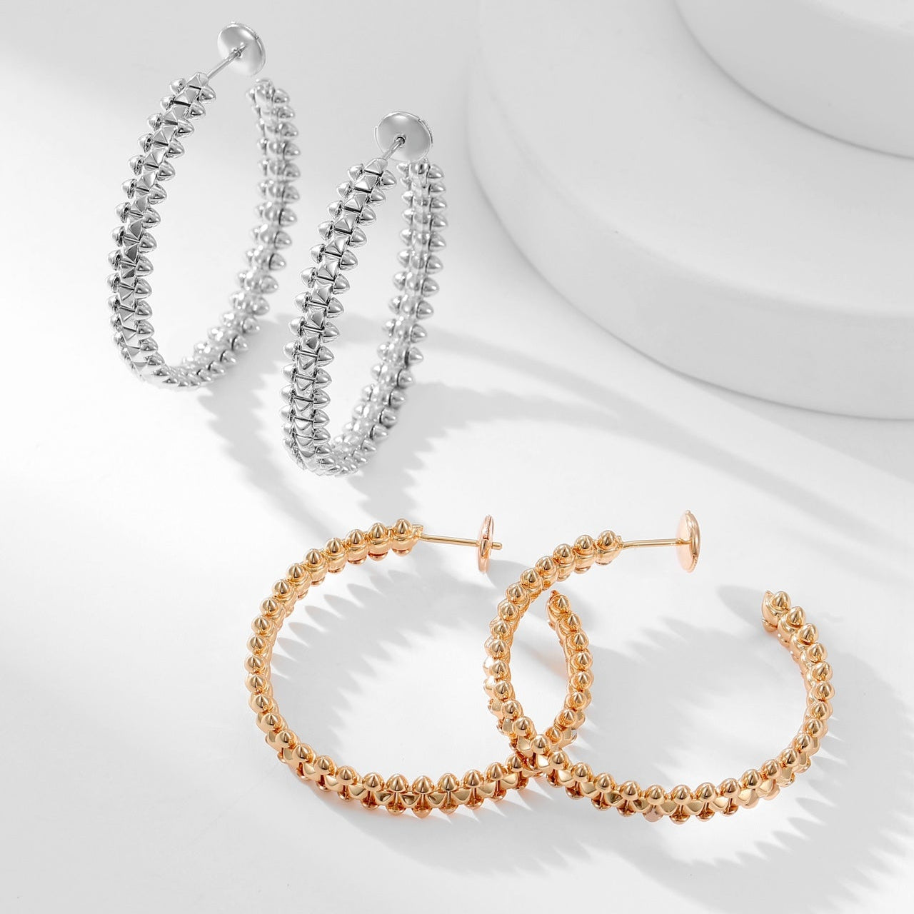 [ELAN LUXE]CLASH HOOP LARGE EARRINGS