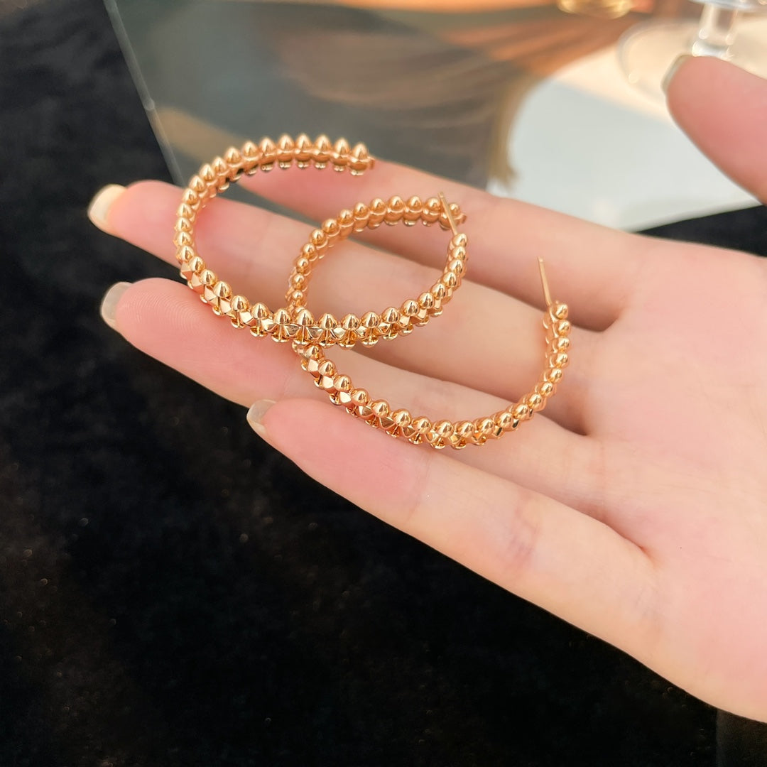 [ELAN LUXE]CLASH HOOP LARGE EARRINGS