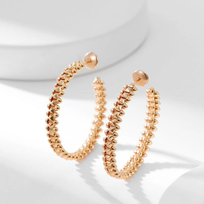 [ELAN LUXE]CLASH HOOP LARGE EARRINGS