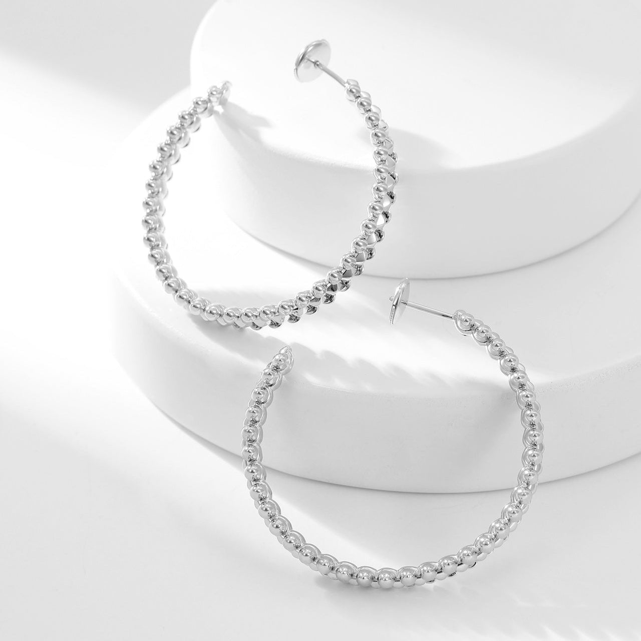 [ELAN LUXE]CLASH HOOP LARGE EARRINGS