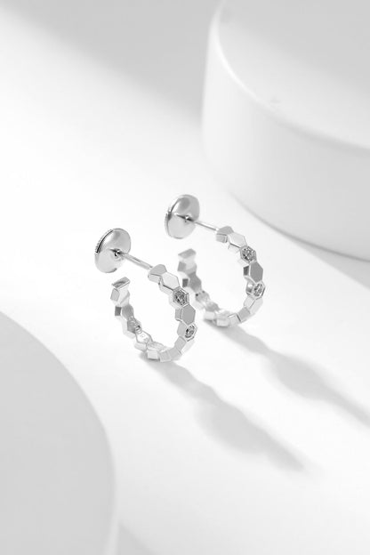 [ELAN LUXE]BEE LOVE DIAMOND HOOP EARRINGS