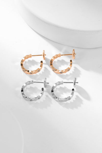 [ELAN LUXE]BEE LOVE DIAMOND HOOP EARRINGS