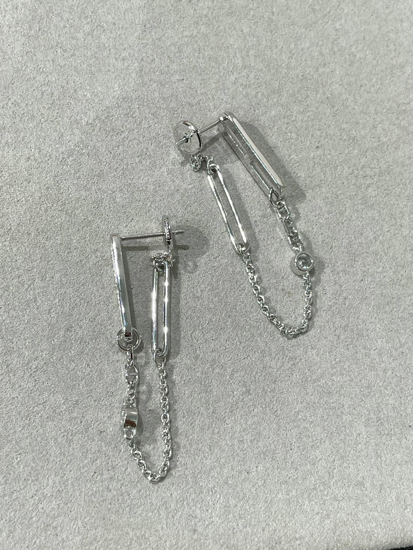 [ELAN LUXE]CHAINE CHAOS DIAMOND DROP EARRINGS