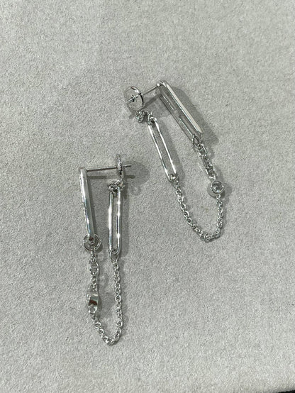 [ELAN LUXE]CHAINE CHAOS DIAMOND DROP EARRINGS