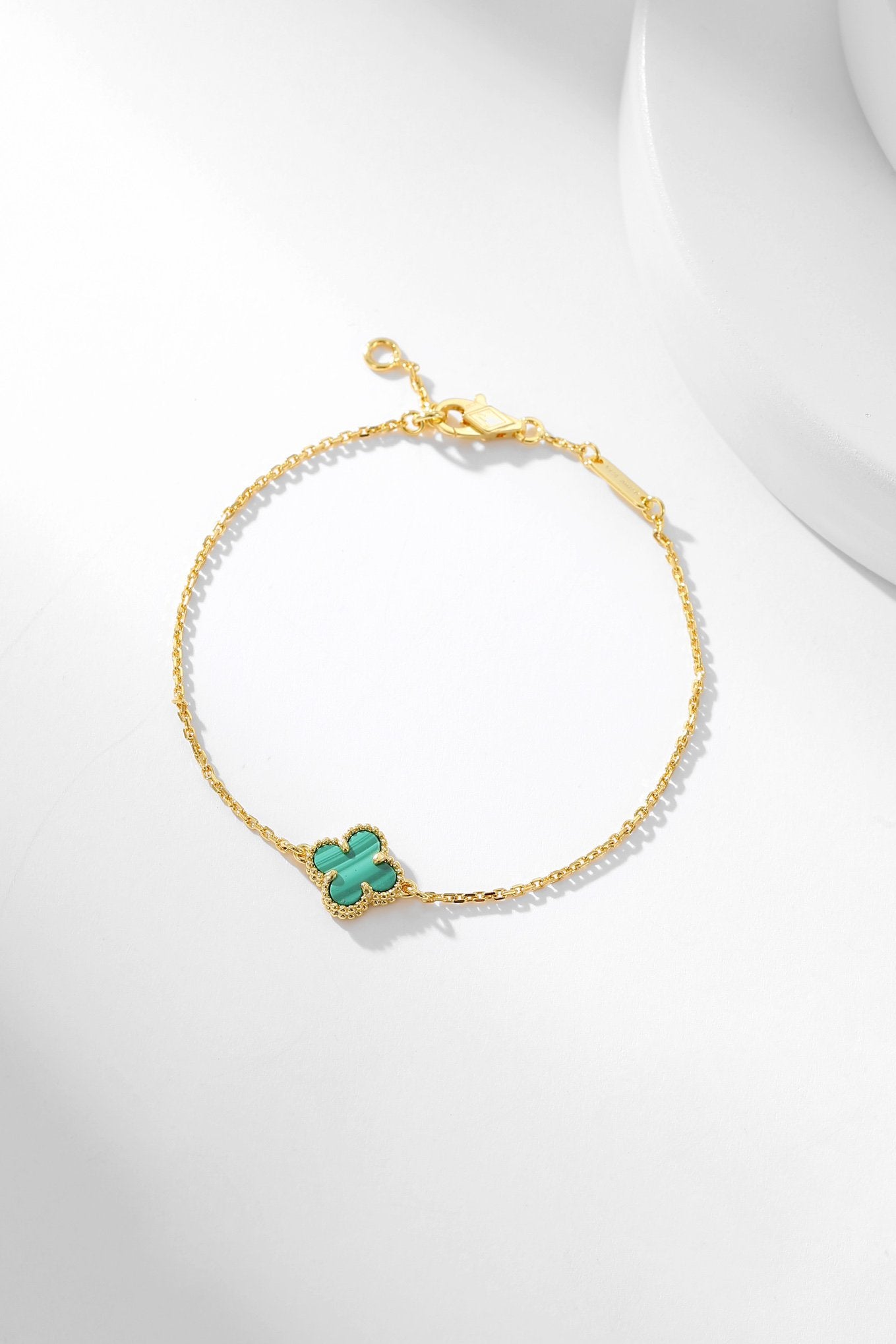 [ELAN LUXE]CLOVER BRACELET MALACHITE 1 MOTIF