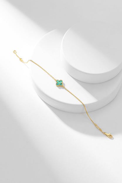 [ELAN LUXE]CLOVER BRACELET MALACHITE 1 MOTIF