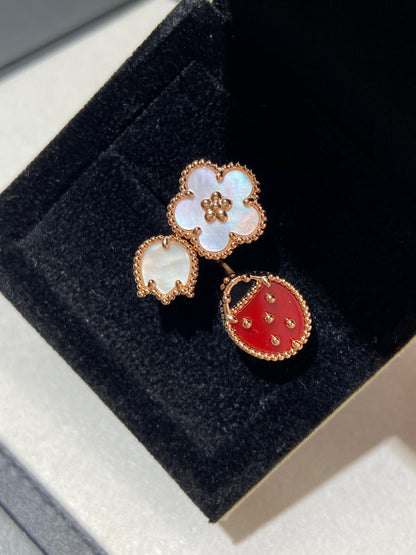[ELAN LUXE]LUCKY 3 MOTIF ROSE GOLD RING
