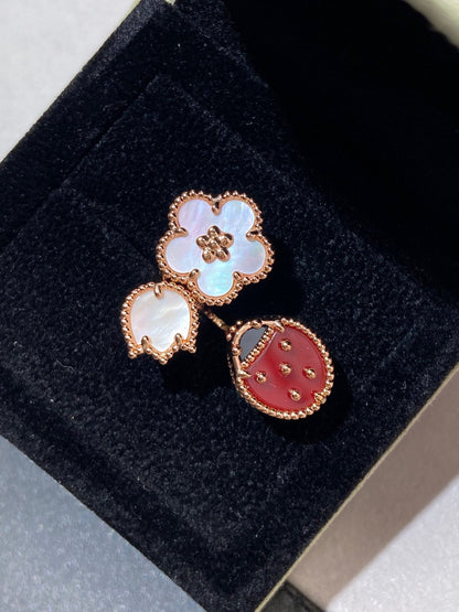 [ELAN LUXE]LUCKY 3 MOTIF ROSE GOLD RING