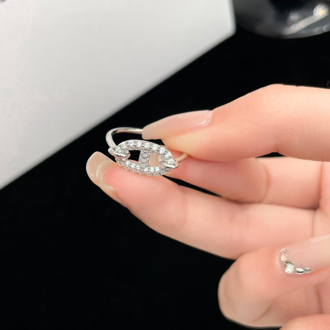 [ELAN LUXE]RONDE SMALL SILVER DIAMOND RING