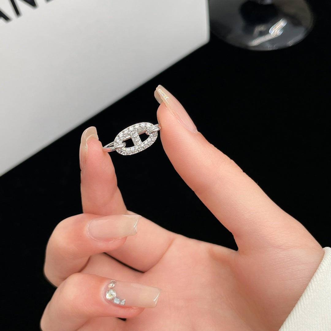 [ELAN LUXE]RONDE SMALL SILVER DIAMOND RING