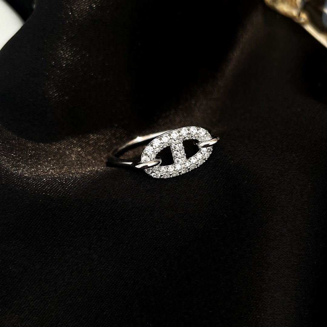 [ELAN LUXE]RONDE SMALL SILVER DIAMOND RING
