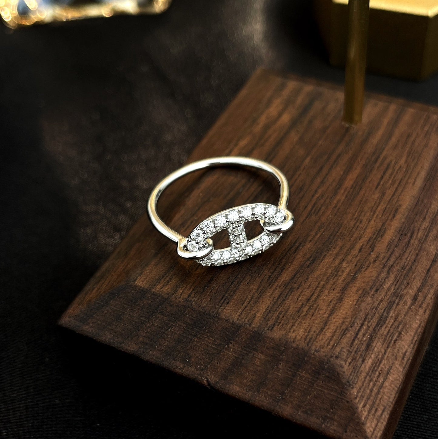 [ELAN LUXE]RONDE SMALL SILVER DIAMOND RING