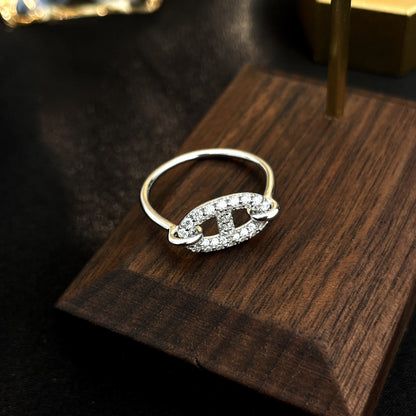[ELAN LUXE]RONDE SMALL SILVER DIAMOND RING