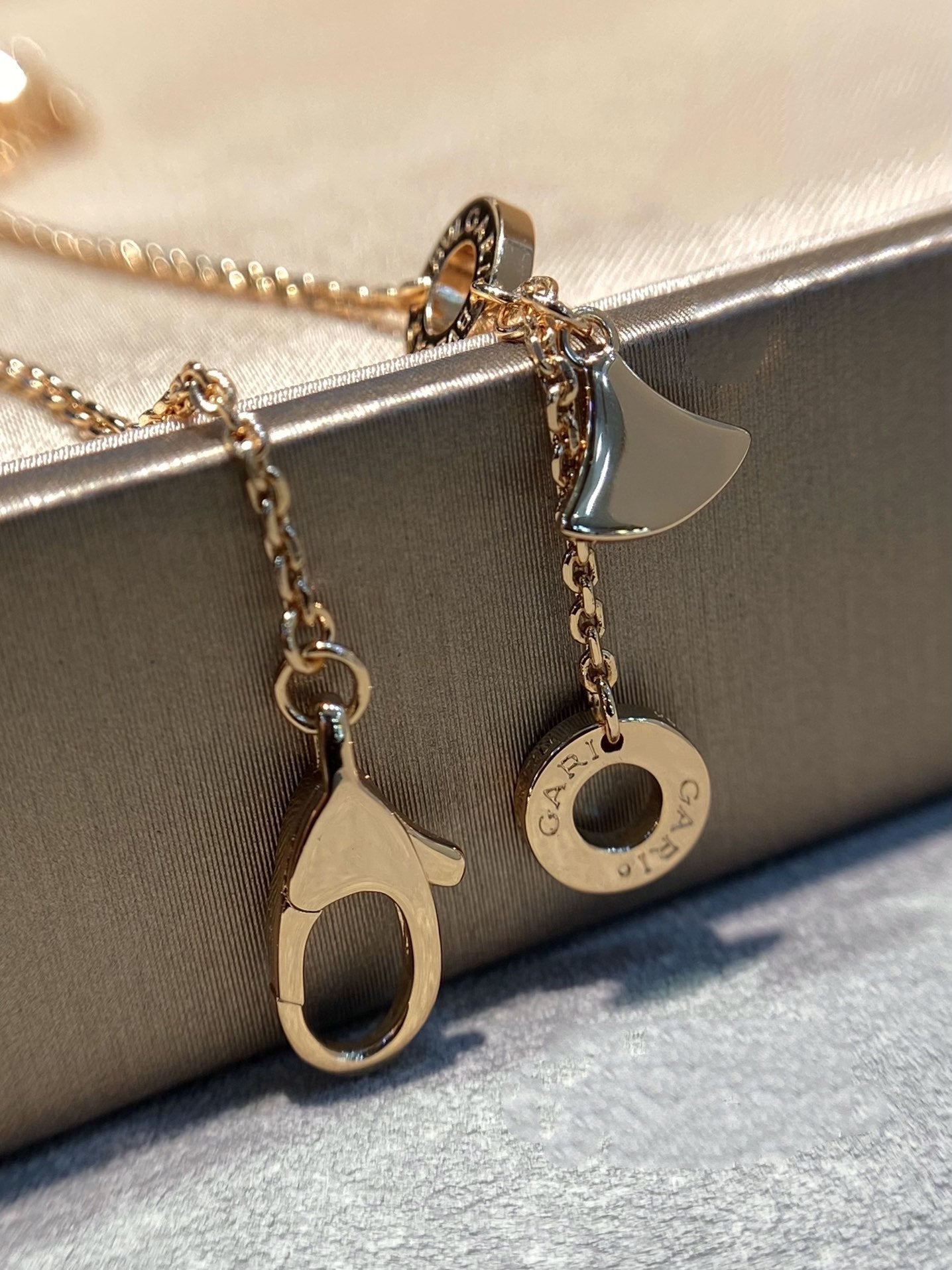 [ELAN LUXE]DREAM MOP DIAMOND PAVED PINK GOLD NECKLACE