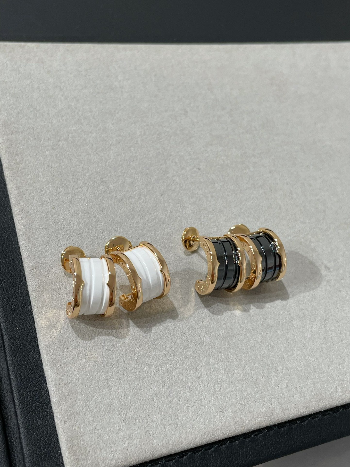 [ELAN LUXE]ZERO 1 PINK GOLD CERAMIC EARRINGS