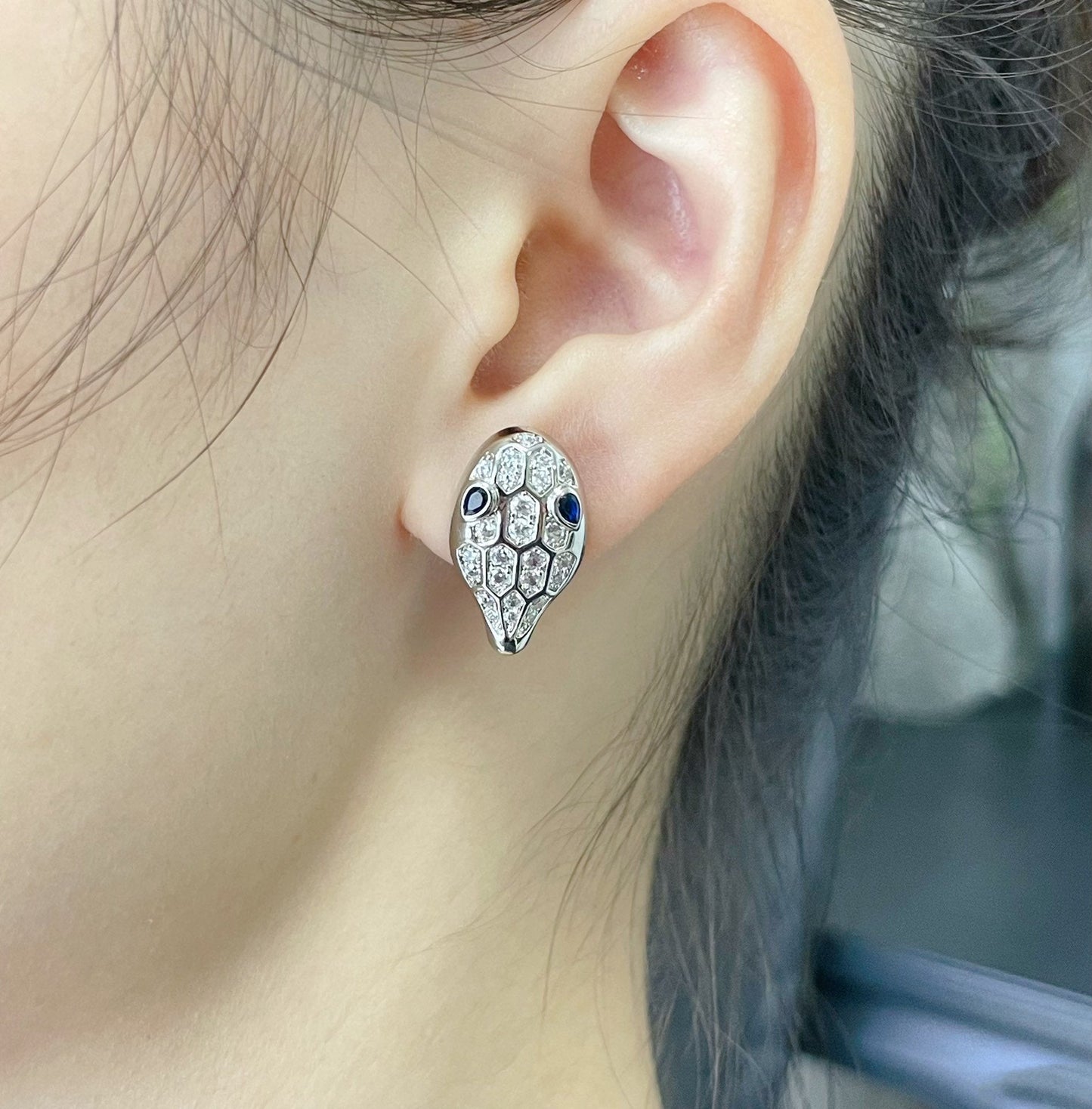 [ELAN LUXE]SERPENT DIAMOND STUD EARRINGS