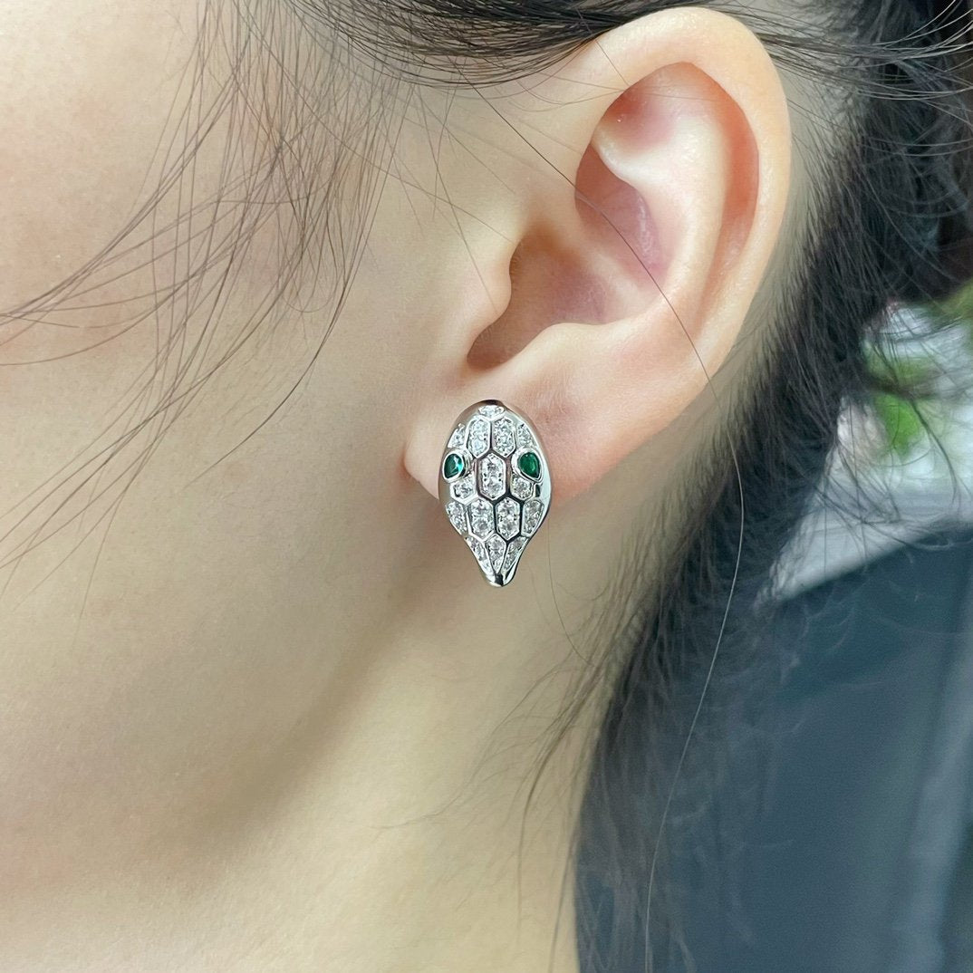 [ELAN LUXE]SERPENT DIAMOND STUD EARRINGS