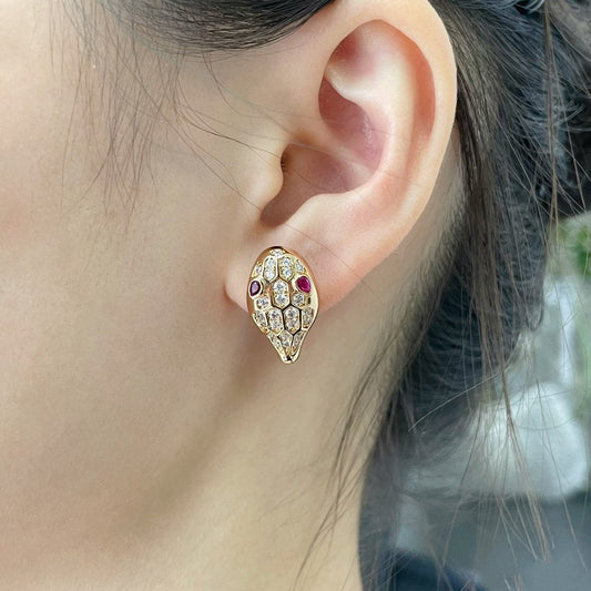 [ELAN LUXE]SERPENT DIAMOND STUD EARRINGS