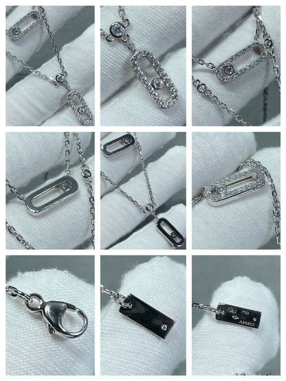 [ELAN LUXE]MOVE 2 ROW DIAMOND NECKLACE