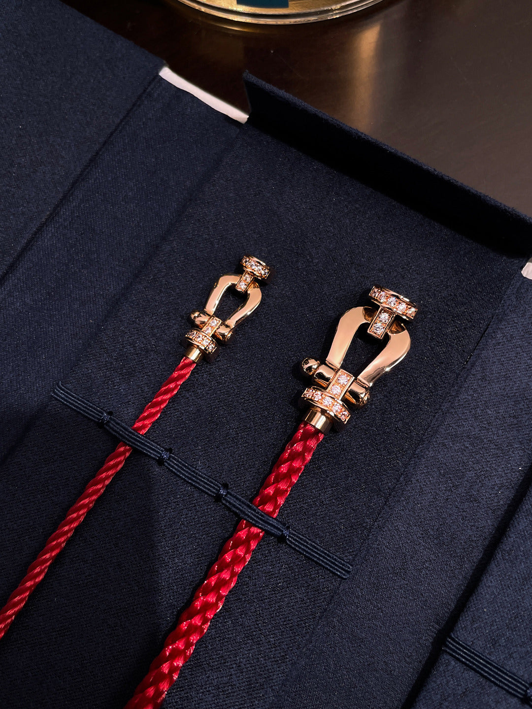 [ELAN LUXE]FORCE 10 HALF DIAMOND PINK GOLD RED CORDERI LARGE AND MEDIUM MODEL