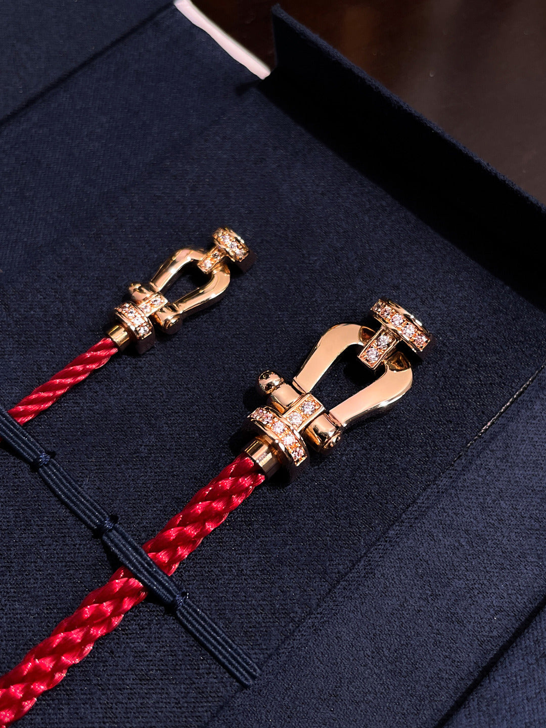 [ELAN LUXE]FORCE 10 HALF DIAMOND PINK GOLD RED CORDERI LARGE AND MEDIUM MODEL