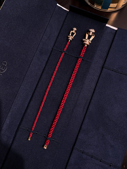[ELAN LUXE]FORCE 10 HALF DIAMOND PINK GOLD RED CORDERI LARGE AND MEDIUM MODEL