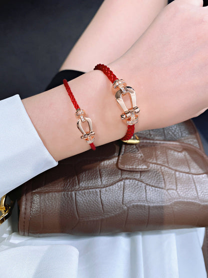 [ELAN LUXE]FORCE 10 HALF DIAMOND PINK GOLD RED CORDERI LARGE AND MEDIUM MODEL