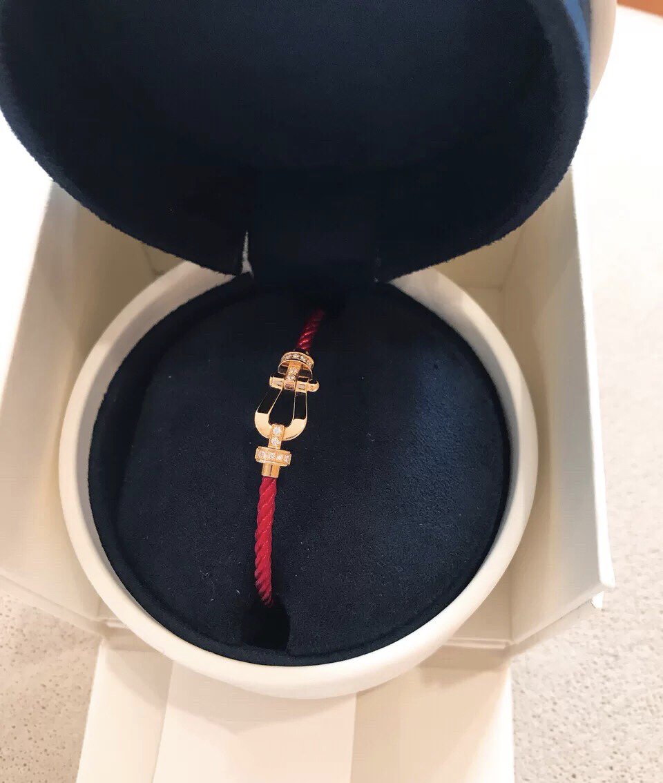 [ELAN LUXE]FORCE 10 HALF DIAMOND PINK GOLD RED CORDERI LARGE AND MEDIUM MODEL