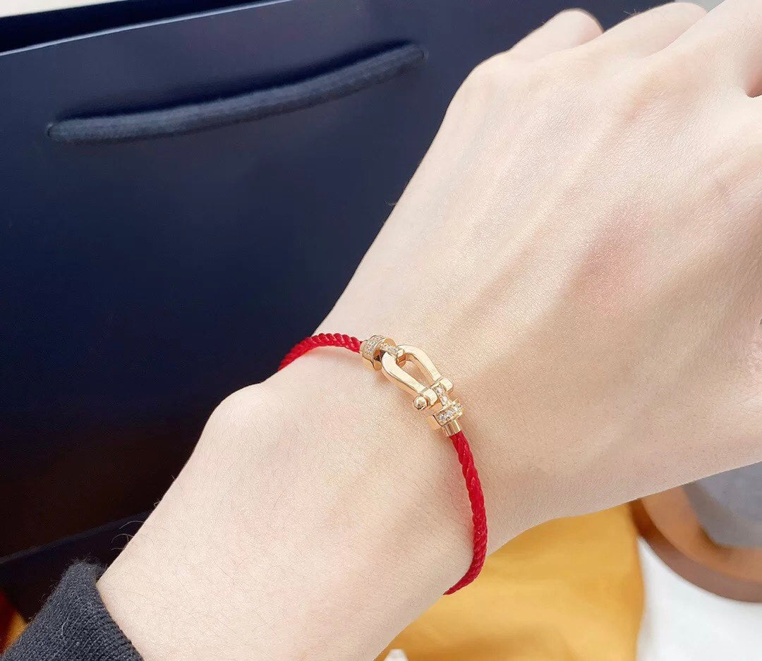 [ELAN LUXE]FORCE 10 HALF DIAMOND PINK GOLD RED CORDERI LARGE AND MEDIUM MODEL