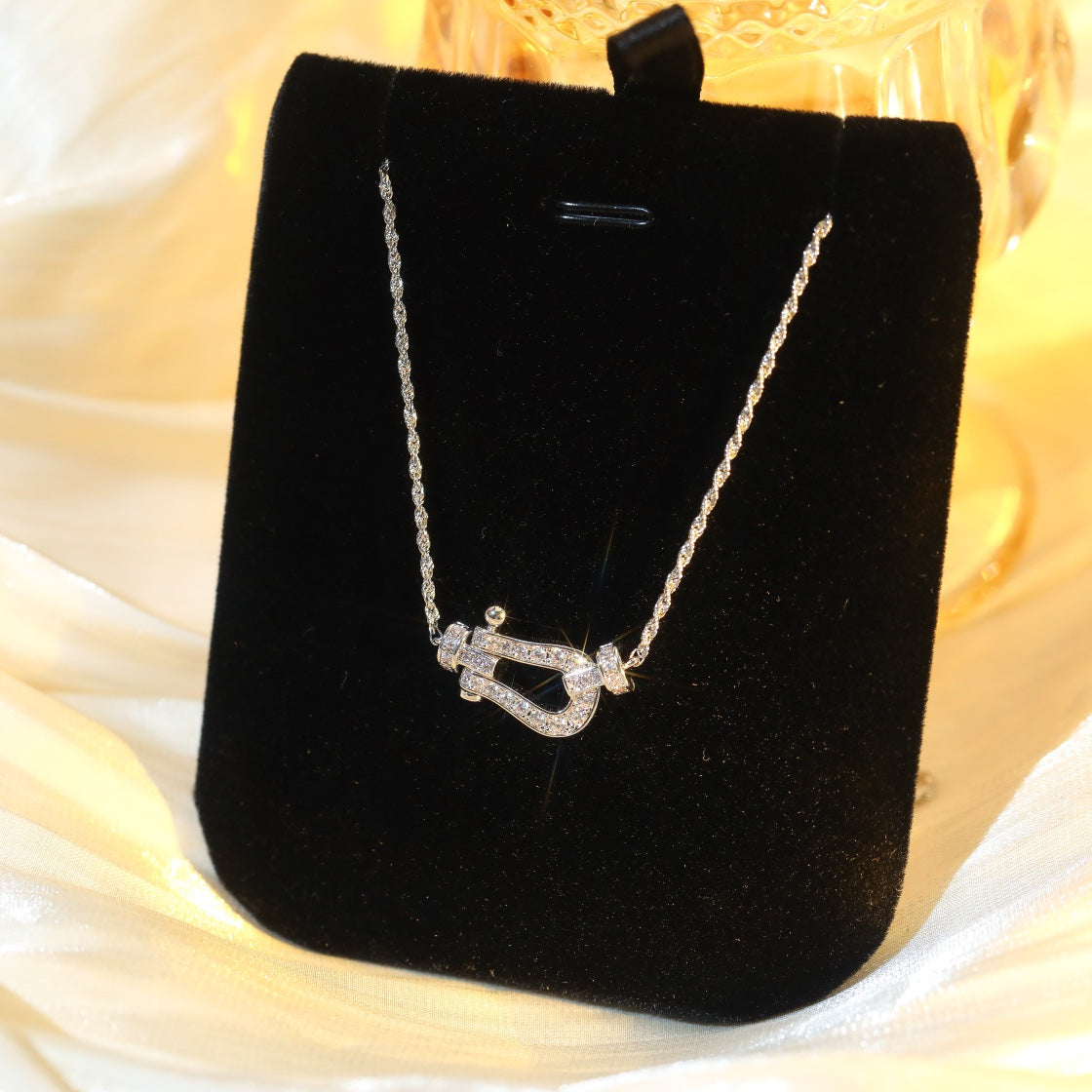 [ELAN LUXE]FORCE 10 DIAMOND SILVER NECKLACE MINI MODEL