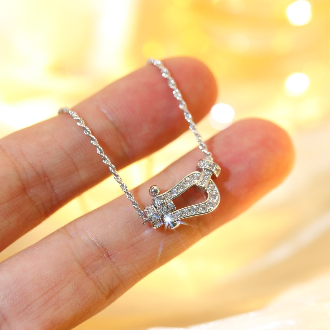 [ELAN LUXE]FORCE 10 DIAMOND SILVER NECKLACE MINI MODEL