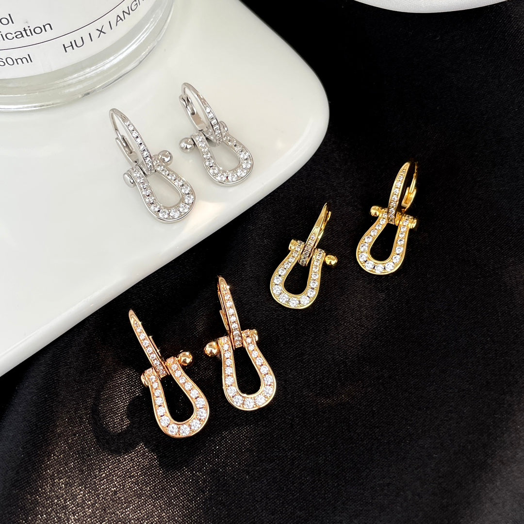 [ELAN LUXE]FORCE 10 FULL DIAMOND DROP EARRINGS MEDIUM MODEL