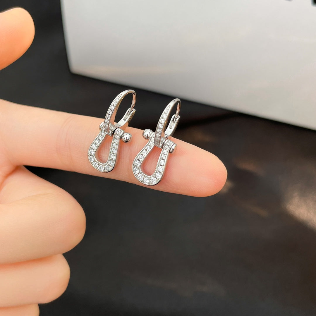 [ELAN LUXE]FORCE 10 FULL DIAMOND DROP EARRINGS MEDIUM MODEL