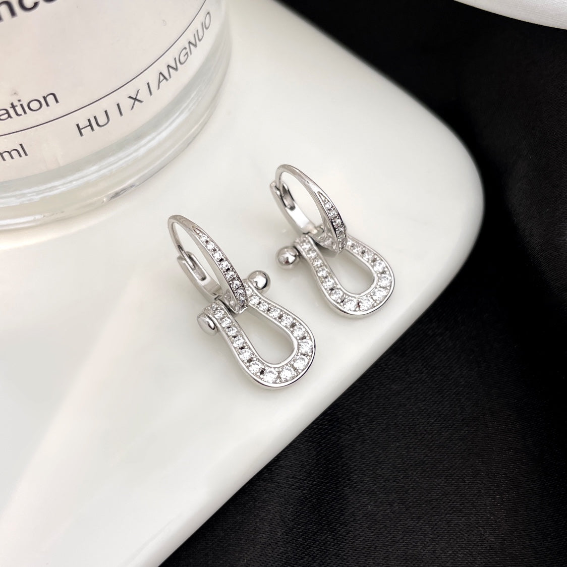 [ELAN LUXE]FORCE 10 FULL DIAMOND DROP EARRINGS MEDIUM MODEL