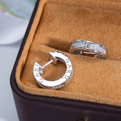 [ELAN LUXE]ZERO 1 MINI SILVER DIAMOND EARRINGS