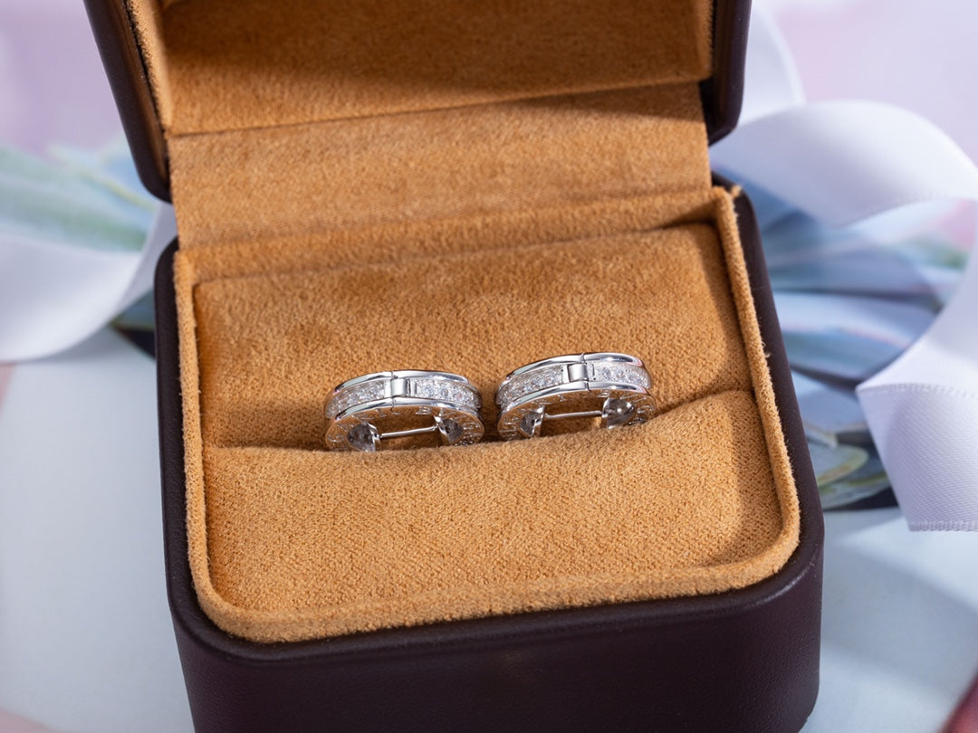 [ELAN LUXE]ZERO 1 MINI SILVER DIAMOND EARRINGS
