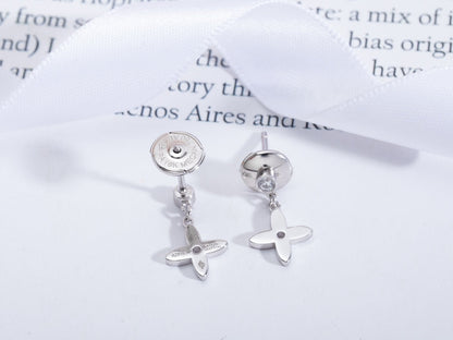[ELAN LUXE]VIDYLLE SILVER DIAMOND MINI DROP EARRINGS