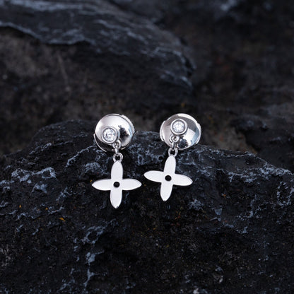 [ELAN LUXE]VIDYLLE SILVER DIAMOND MINI DROP EARRINGS