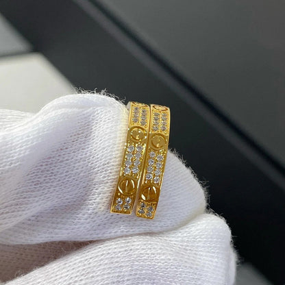 [ELAN LUXE]LOVE EARRINGS 3.6MM DIAMOND PAVED