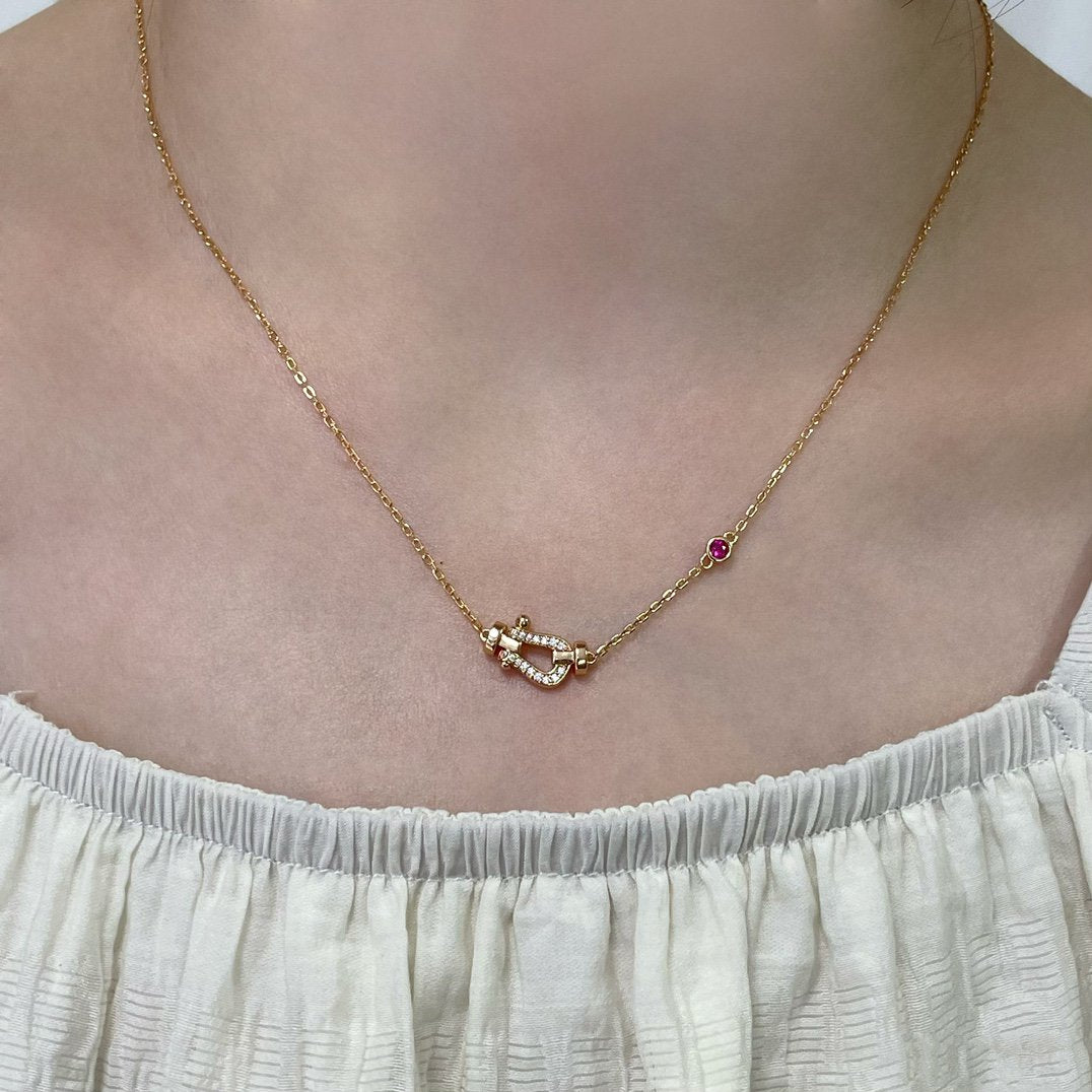 [ELAN LUXE]FORCE 10 DIAMOND PINK GOLD NECKLACE