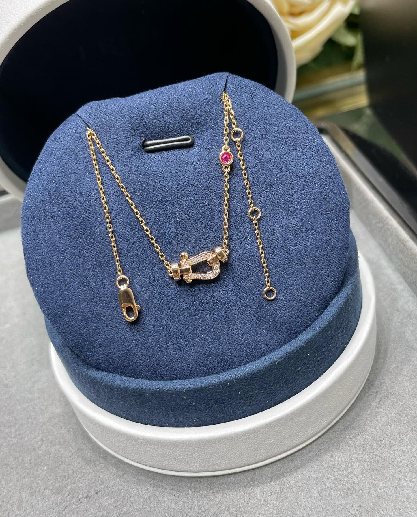 [ELAN LUXE]FORCE 10 DIAMOND PINK GOLD NECKLACE