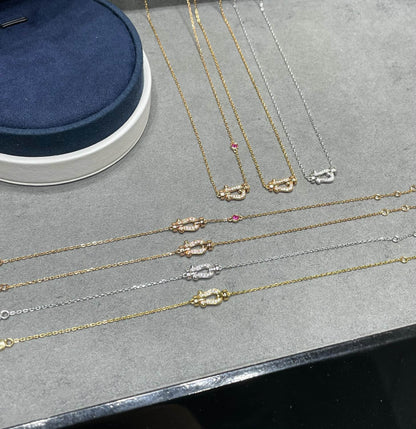 [ELAN LUXE]FORCE 10 DIAMOND PINK GOLD NECKLACE