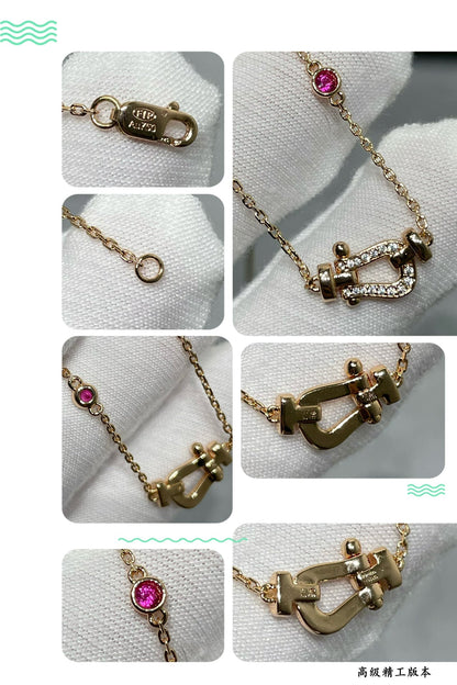 [ELAN LUXE]FORCE 10 DIAMOND PINK GOLD NECKLACE