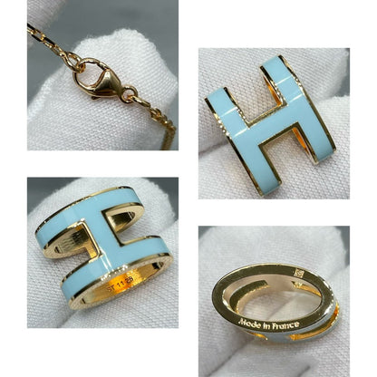 [ELAN LUXE]POP H SKY BLUE NECKLACE
