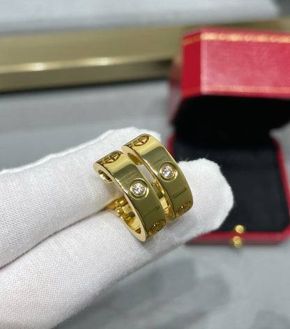 [ELAN LUXE]LOVE 5.5MM 1 DIAMOND EARRINGS