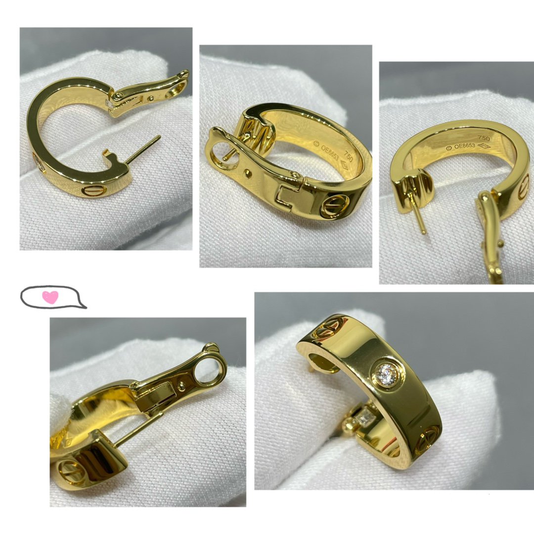 [ELAN LUXE]LOVE 5.5MM 1 DIAMOND EARRINGS