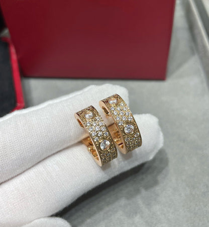 [ELAN LUXE]LOVE 5.5MM DIAMOND PAVED EARRINGS
