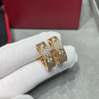 [ELAN LUXE]LOVE 5.5MM DIAMOND PAVED EARRINGS
